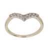 9ct Yellow Gold 0.26ct Brilliant Cut Diamond Wishbone Ring