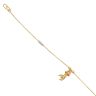 22ct Yellow Gold Bead and Tassel Bracelet 7"