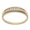 18ct Yellow Gold 0.33ct Brilliant and Baguette Cut Half Eternity Ring