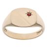 9ct Yellow Gold Garnet Signet Ring
