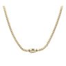 14ct Yellow Gold Monaco Cube Plain Lock Chain 24"