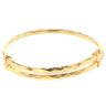 22ct Yellow Gold Child's Patterned Faceted Cut Bangle
