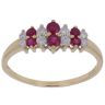 18ct Yellow Gold 0.25ct Brilliant Cut Diamond and Ruby Ring