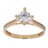 18ct Yellow Gold Cubic Zirconia Single Stone Ring
