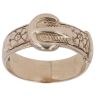 9ct Yellow Gold Patterned Buckle Ring