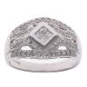 18ct White Gold 0.33ct Brilliant and Princess Cut Diamond Cluster Ring