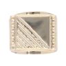 14ct Yellow Gold Patterned Square Signet Ring