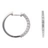 9ct White Gold 0.75ct Brilliant Cut Lab Grown Diamond Hoop Earrings