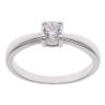 Silver Cubic Zirconia Single Stone Ring By Icesia