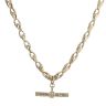 9ct Yellow Gold Tulip T-Bar Patterned Fancy Chain 20"