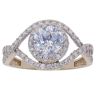 9ct Yellow Gold Cubic Zirconia Crossover Ring