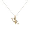 9ct Yellow Gold Multi Gemstone Witch Pendant and Chain 18"