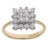 18ct Yellow Gold 1.00ct Brilliant Cut Diamond Cluster Ring