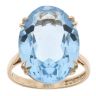 9ct Yellow Gold Blue Topaz Solitaire Ring