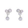 Sterling Silver Cubic Zirconia Rubover Earrings by Icesia
