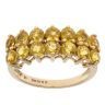 9ct Yellow Gold Citrine Two Row Ring