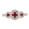 9ct Yellow Gold 0.29cts Diamond And Ruby Ring