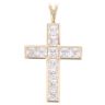 9ct Yellow Gold Cubic Zirconia Cross Pendant