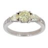 18ct White Gold Diamond Trilogy Ring by Anya Belle