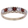9ct Yellow Gold Garnet and Cubic Zirconia Ring