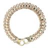 9ct Yellow White and Rose Gold Watch Strap Fancy Bracelet 8"