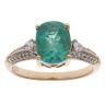 18ct Yellow Gold 0.20ct Diamond and Emerald Ring