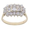 9ct Yellow Gold Cubic Zirconia Cluster Ring