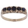 9ct Yellow Gold Sapphire Five Stone Ring