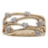 9ct Yellow Gold 0.30ct Brilliant Cut Diamond Fancy Multi Row Ring