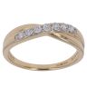 18ct Yellow Gold 0.28ct Flower Cut Diamond Crossover Ring
