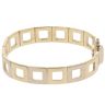 9ct Yellow and White Gold Square Hinged Bangle