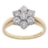 18ct Yellow Gold 1.00ct Brilliant Cut Diamond Cluster Ring