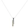 18ct Yellow and White Gold 0.25ct Princess Cut Diamond Pendant and Chain 18"