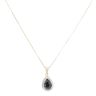 9ct Yellow Gold 0.02ct Diamond and Sapphire Pendant and Chain 18"