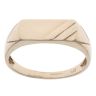 9ct Yellow and White Gold Two Lines Signet Ring