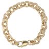 9ct Yellow Gold Patterned Belcher Bracelet 7.5"