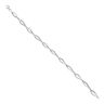 9ct White Gold 0.05ct Diamond Fancy Bracelet 7"