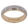 18ct Yellow and White Gold Milgrain Patterned Wedding Band