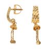 22ct Yellow Gold Faceted Dropper Stud Earrings