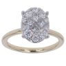 9ct Yellow Gold 1.00ct Princess and Brilliant Cut Diamond Cluster Ring