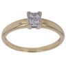 18ct Yellow Gold 0.20ct Princess Cut Diamond Cluster Ring