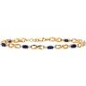 9ct Yellow Gold Oval Sapphire and Diamond Bracelet