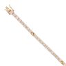 14ct Yellow Gold Cubic Zirconia Tennis Braelet 7.5"
