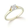 9ct Yellow Gold 0.25ct Natural Diamond Solitaire Engagement Ring with Split Band
