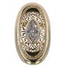 14ct Yellow Gold Cubic Zirconia Greek Key Ring