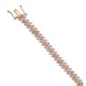 9ct Yellow and White Gold 0.50ct Single Cut Diamond Bracelet 7"