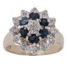 9ct Yellow Gold 0.07ct Diamond and Sapphire Cluster Ring