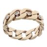 9ct Yellow Gold 0.10ct Brilliant Cut Diamond Curb Style Ring