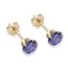 9ct Yellow Gold Tanzanite Cubic Zirconia Stud Earrings 5mm