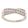 9ct Yellow Gold Cubic Zirconia Crossover Ring